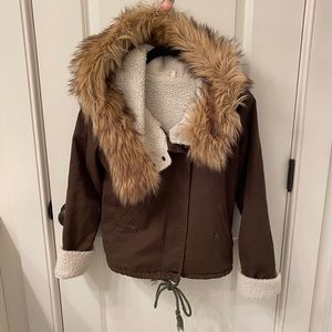 Sherpa lined utility style jacket